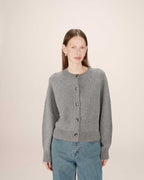 Buttoned Grey Cardigan Sanders