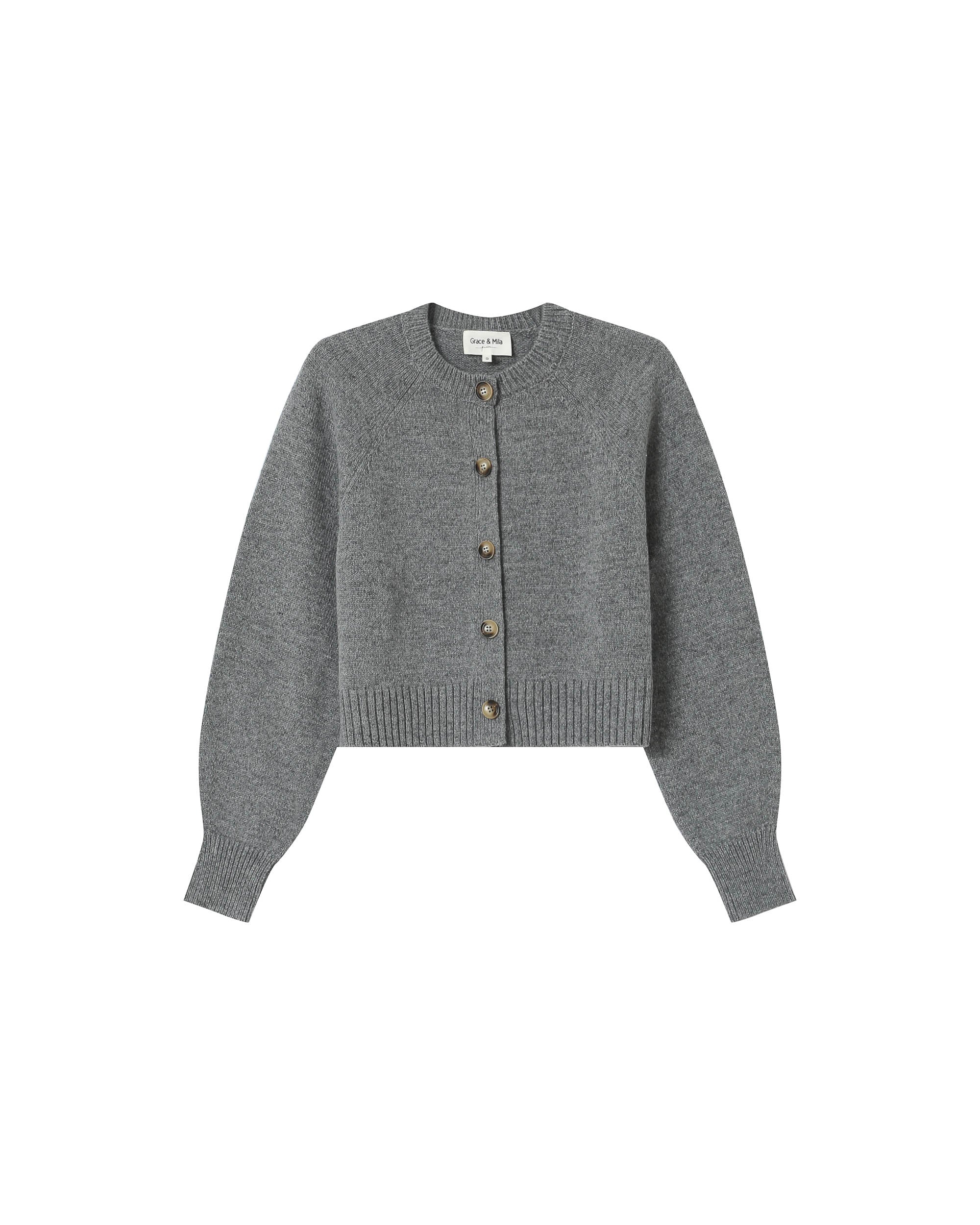Buttoned Grey Cardigan Sanders