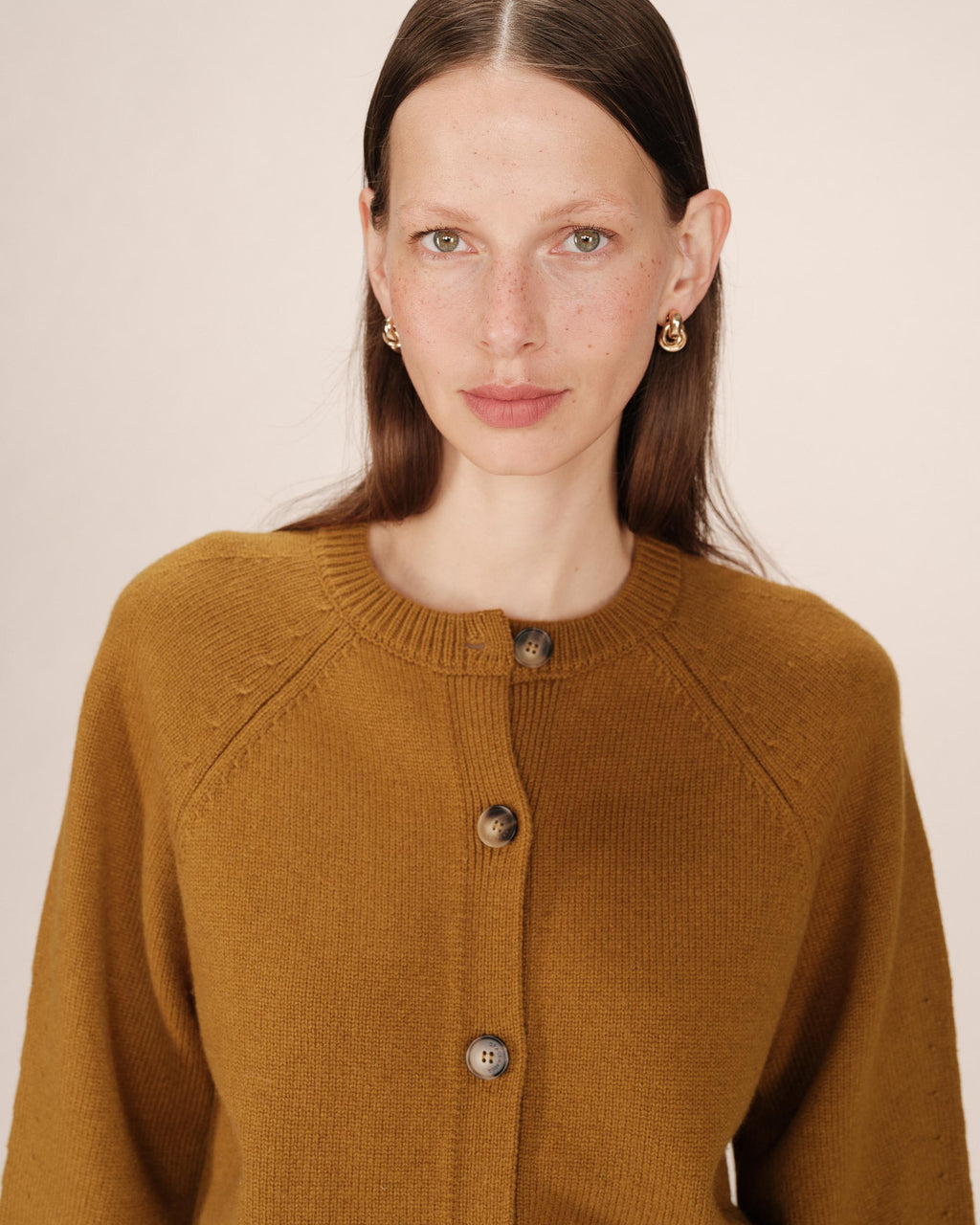 Buttoned Cardigan Khaki Sanders