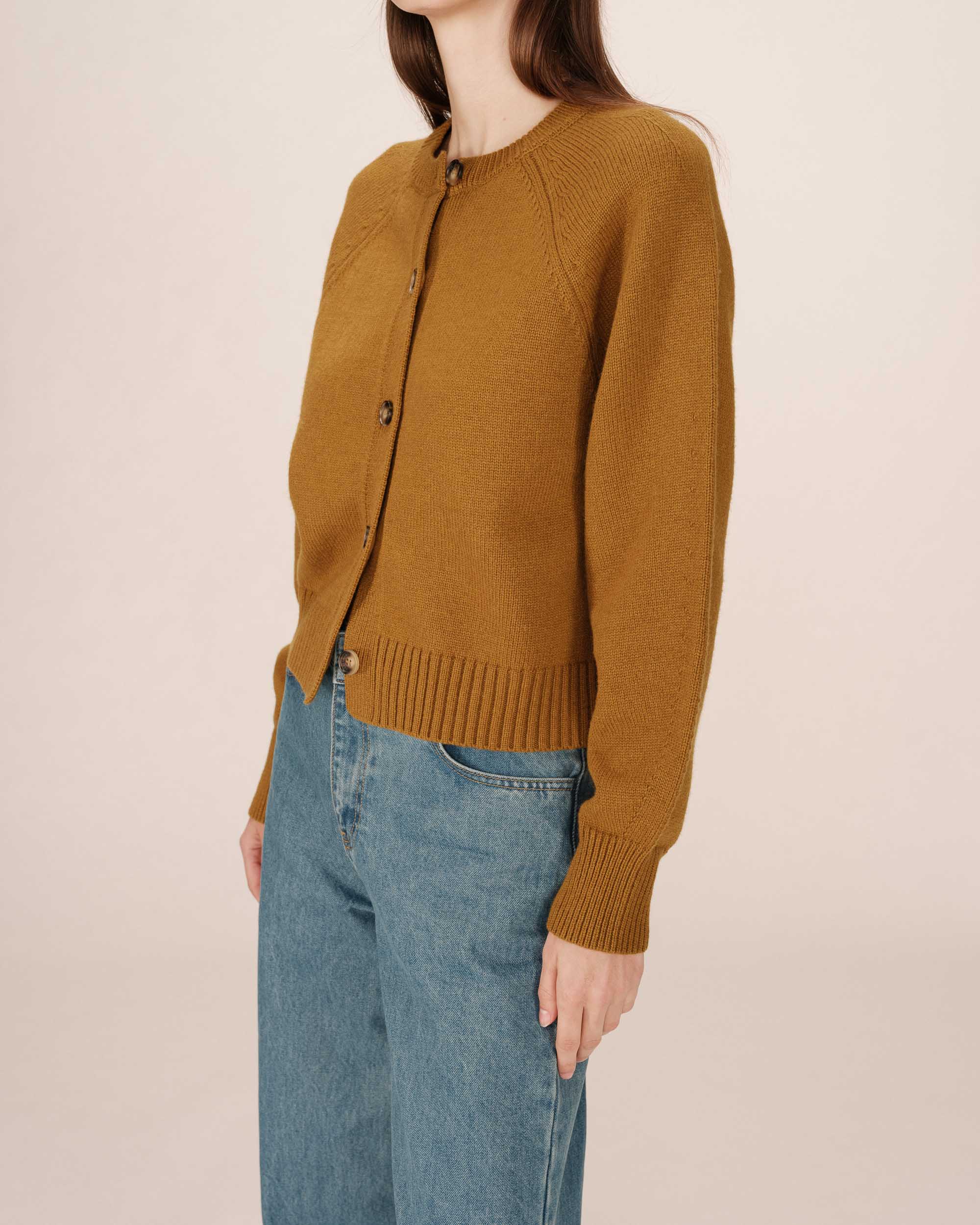 Buttoned Cardigan Khaki Sanders