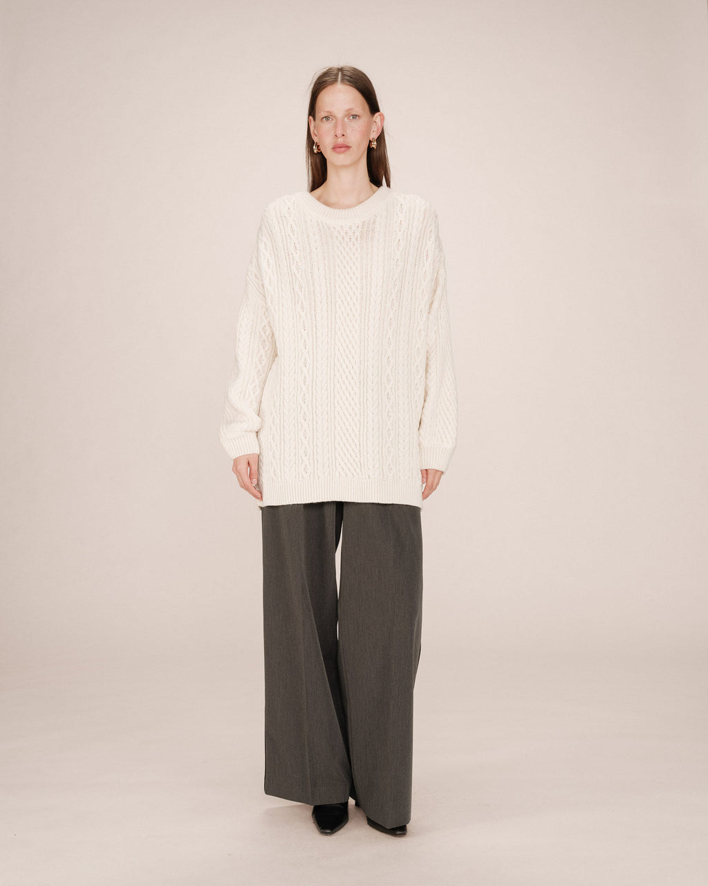 Pull Oversize Ecru Saverio
