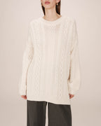Pull Oversize Ecru Saverio