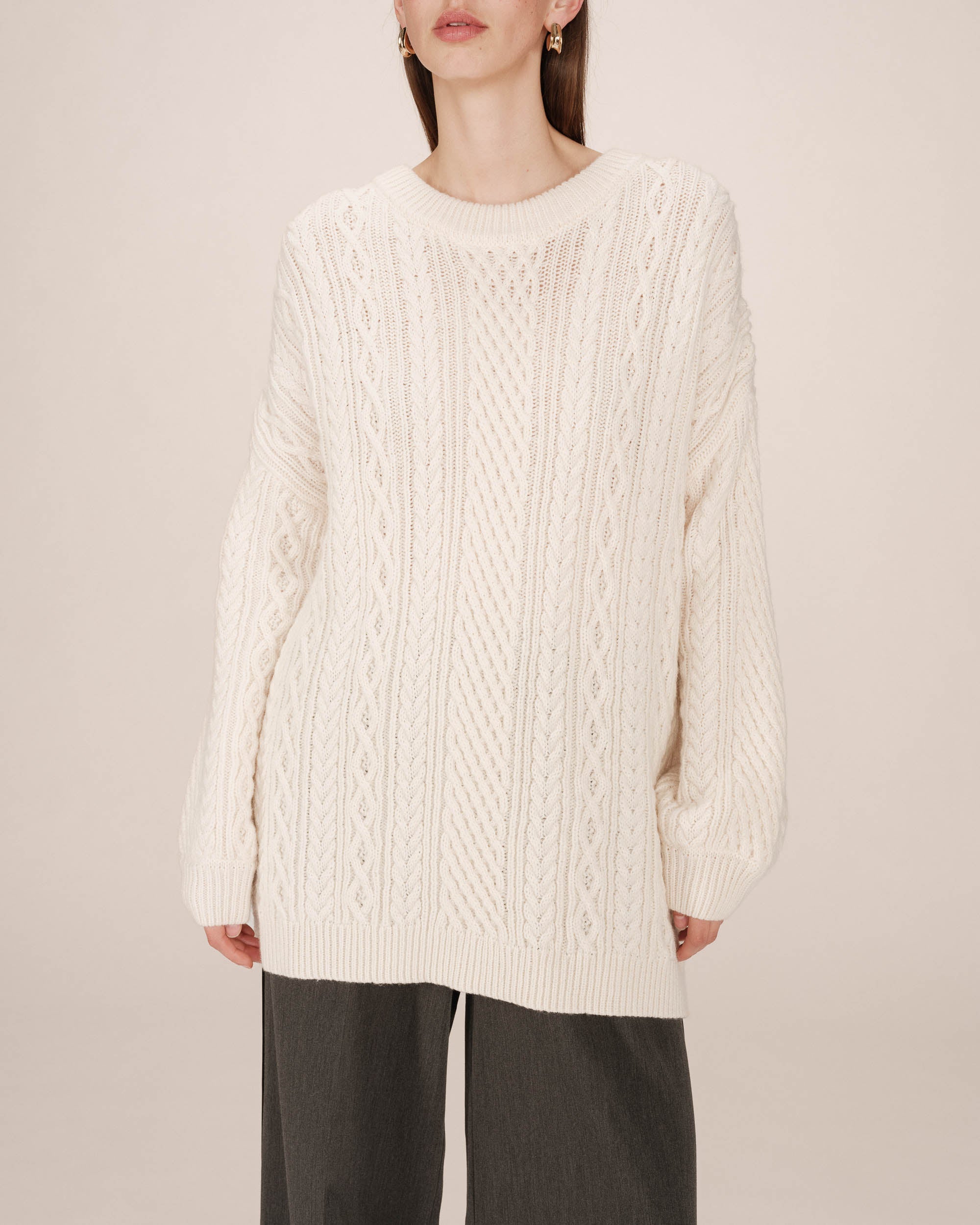 Pull Oversize Ecru Saverio