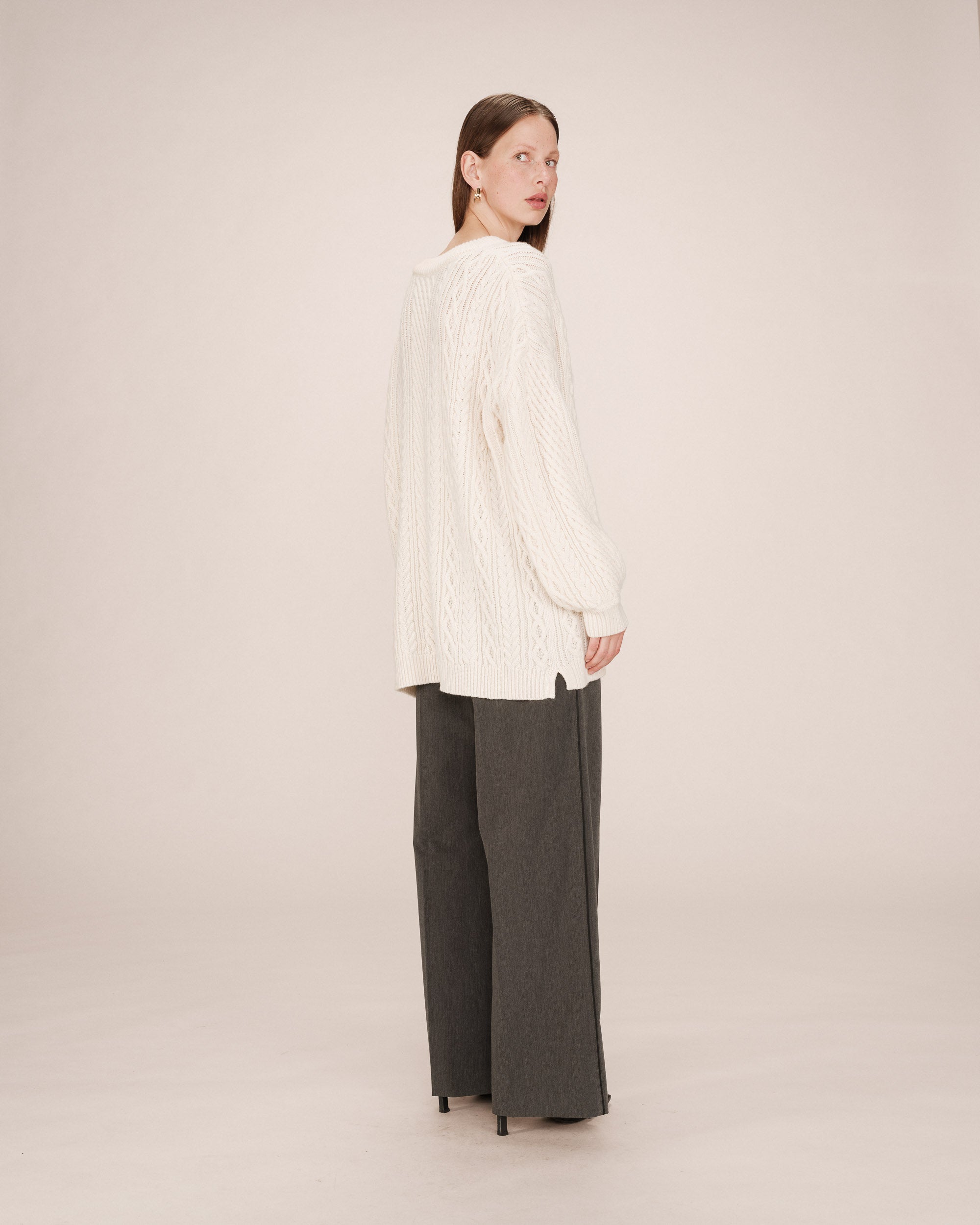 Pull Oversize Ecru Saverio