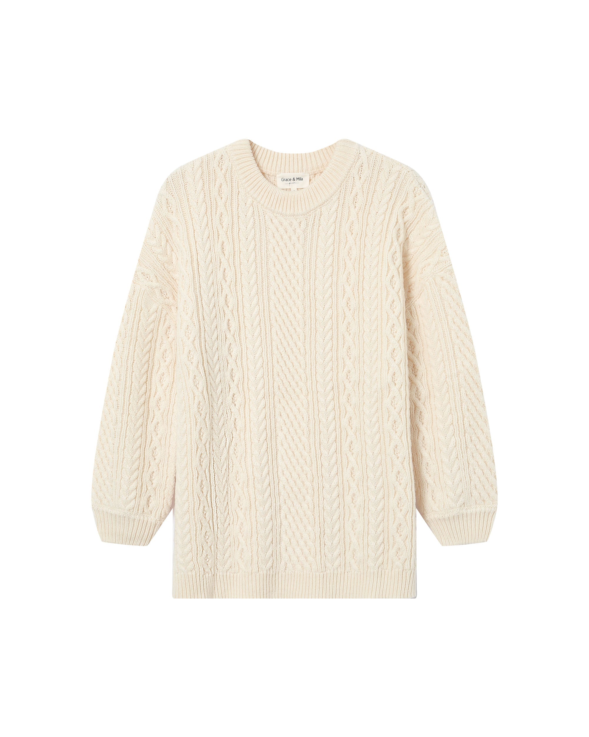 Pull Oversize Ecru Saverio