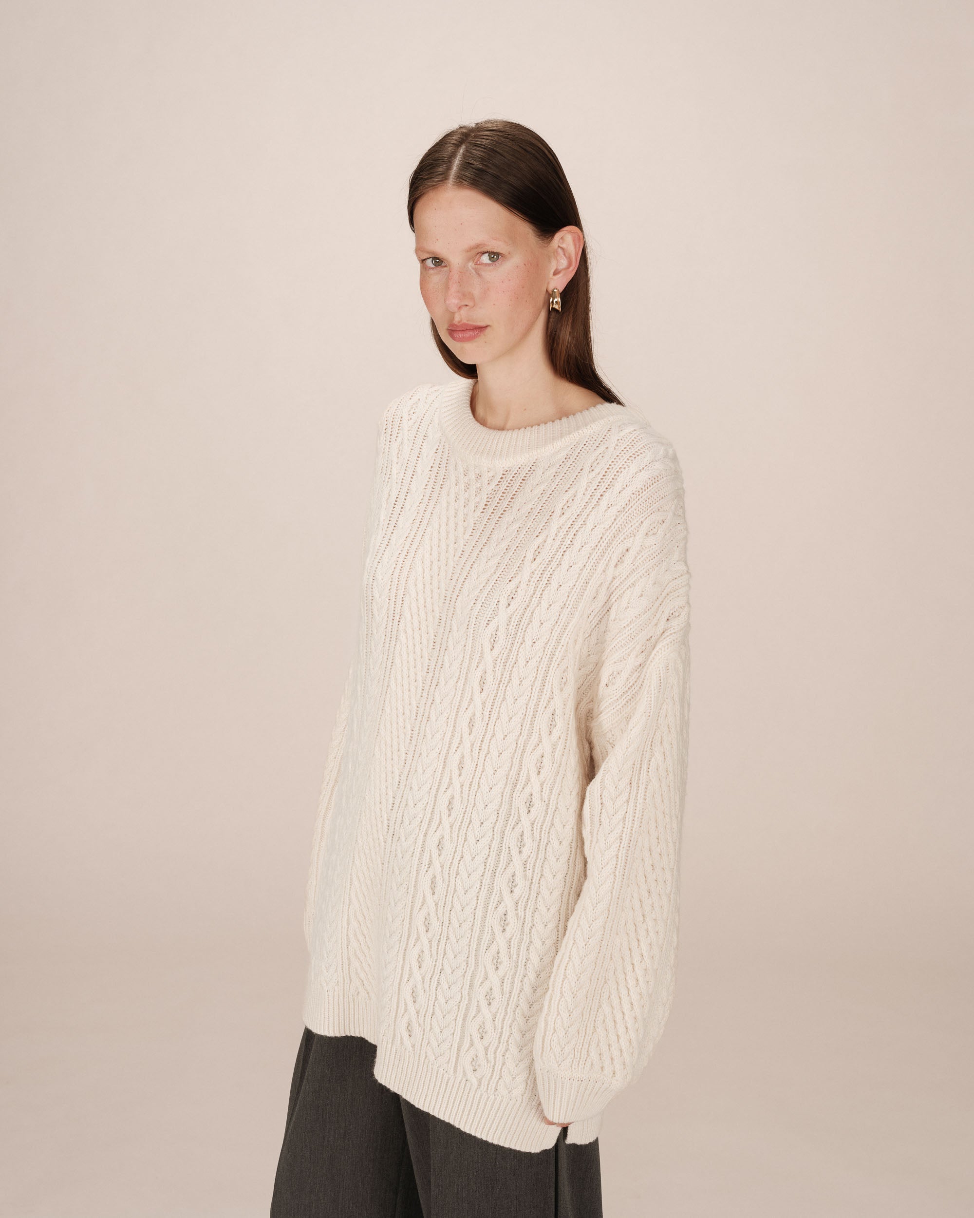 Pull Oversize Ecru Saverio