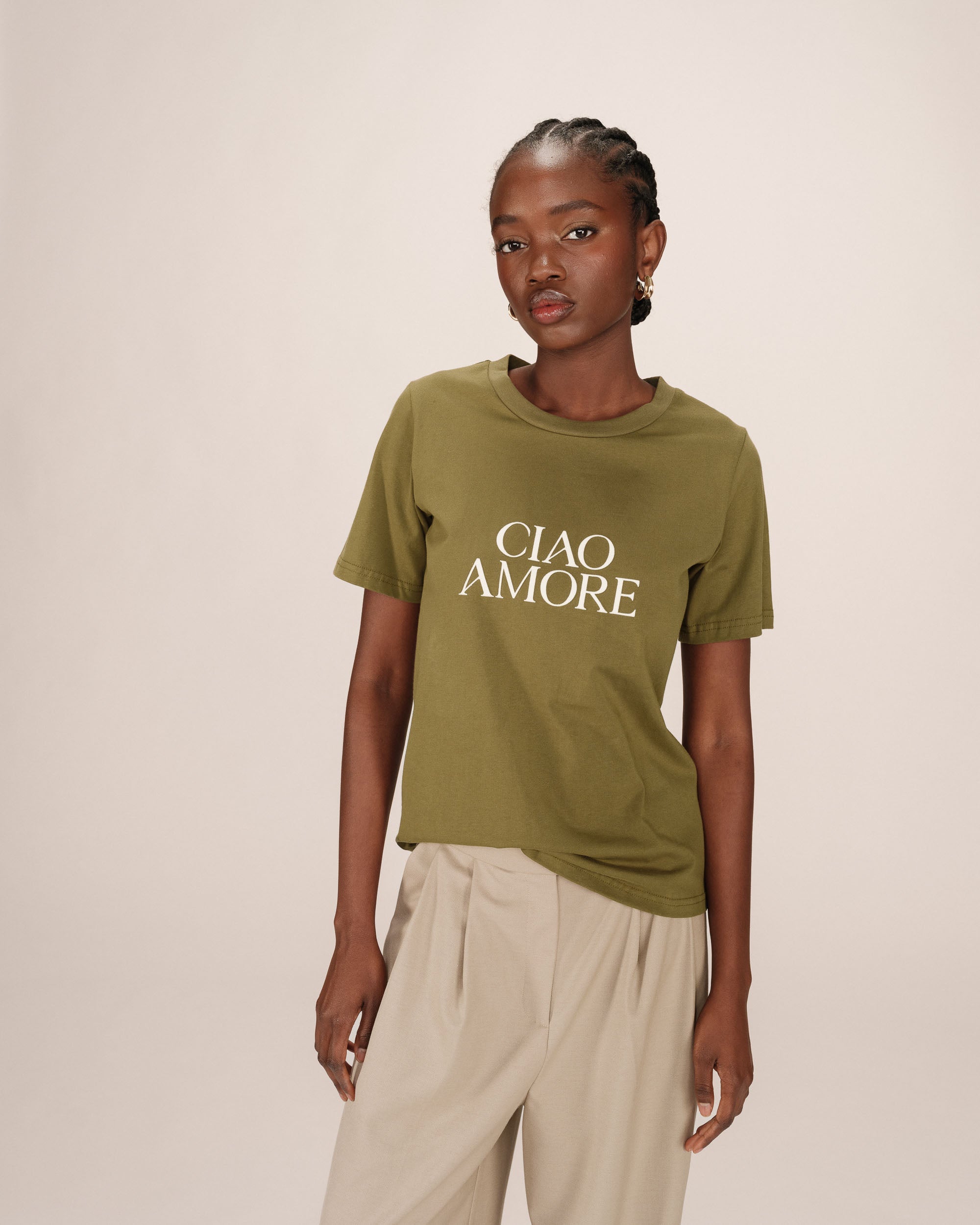 T-Shirt Imprimé Olive Soft