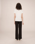Ivory V-Neck T-Shirt Space