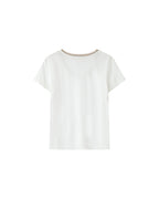 Ivory V-Neck T-Shirt Space