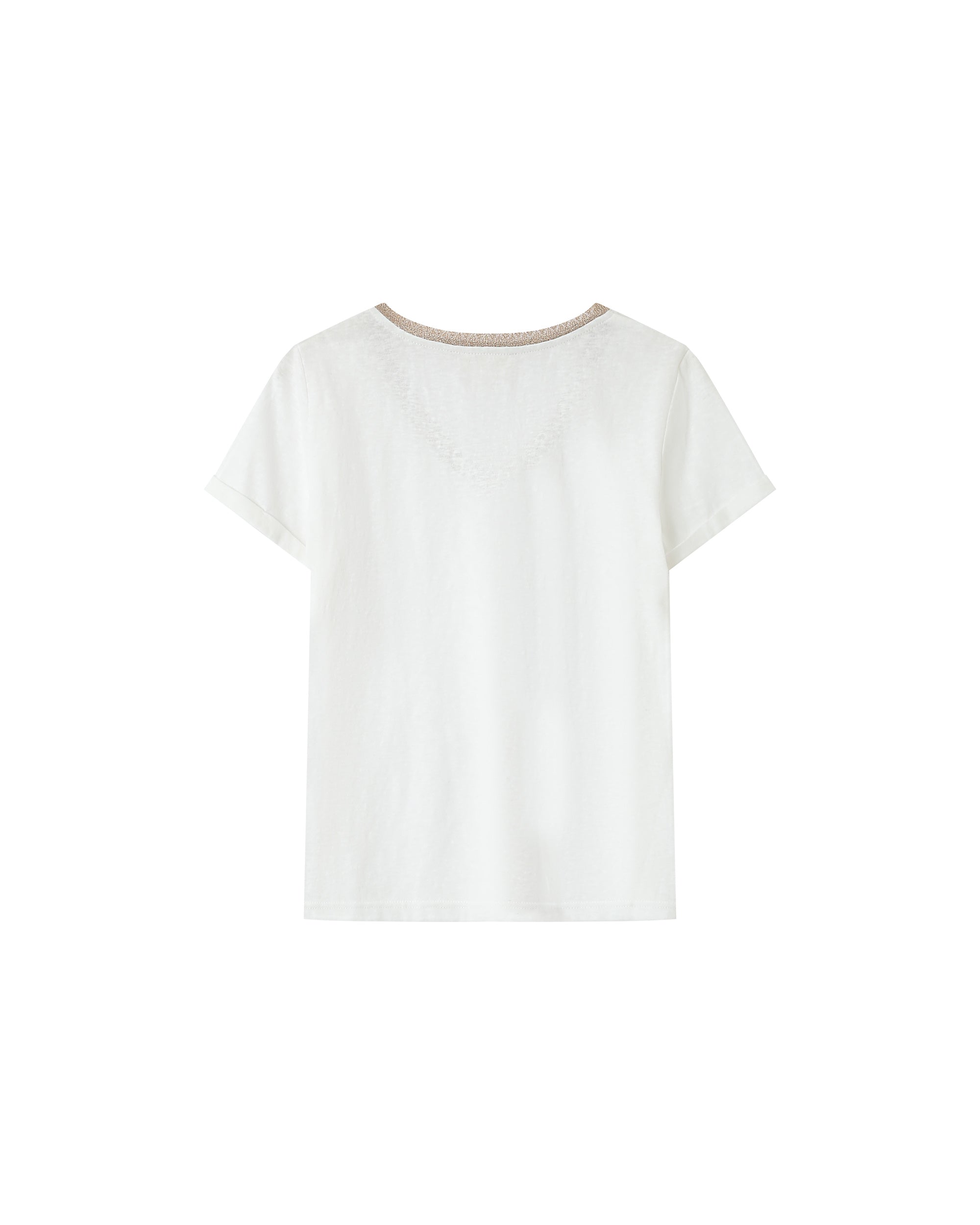 Ivory V-Neck T-Shirt Space