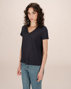 Navy V-Neck T-Shirt Space