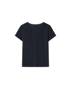 Navy V-Neck T-Shirt Space