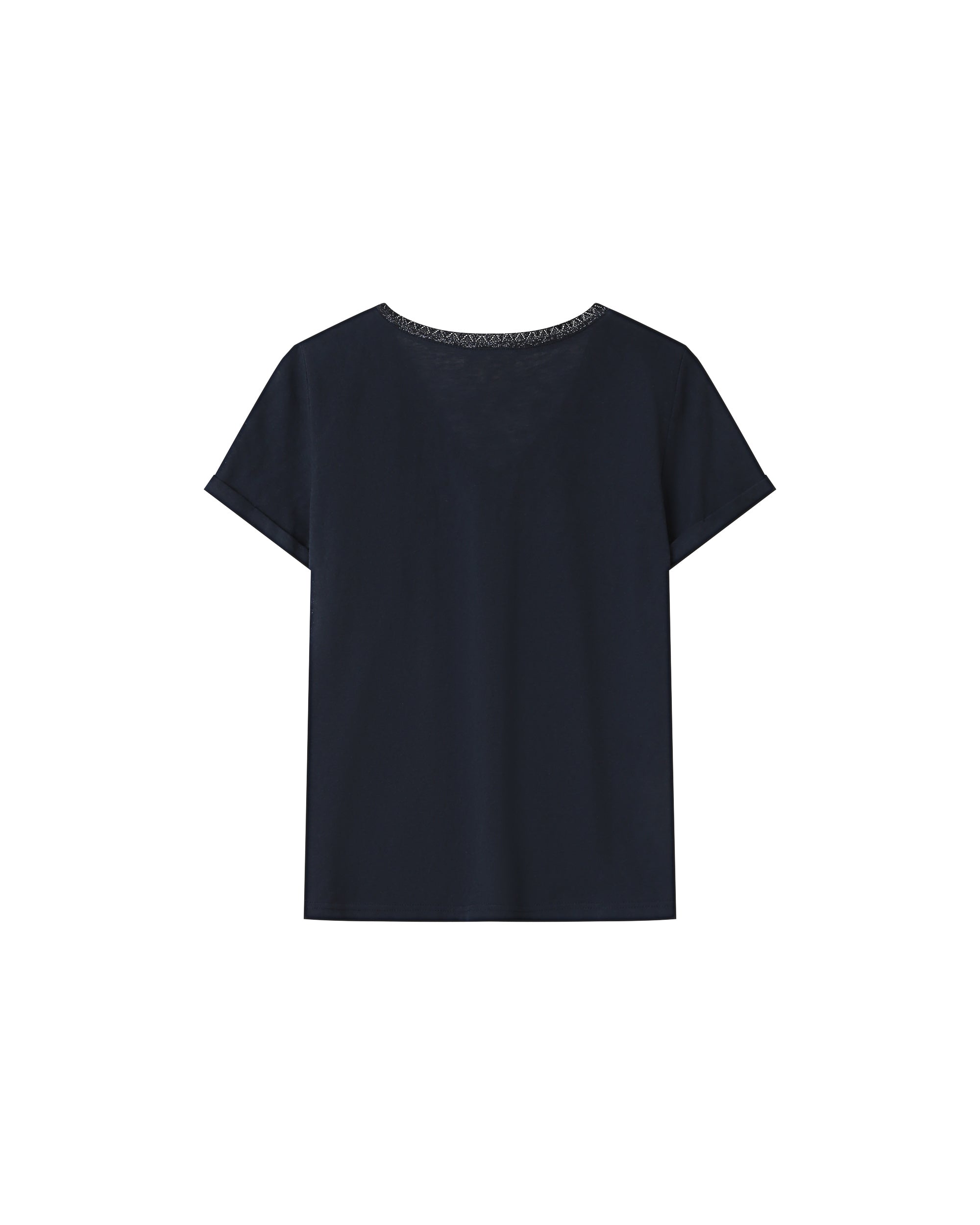 Navy V-Neck T-Shirt Space