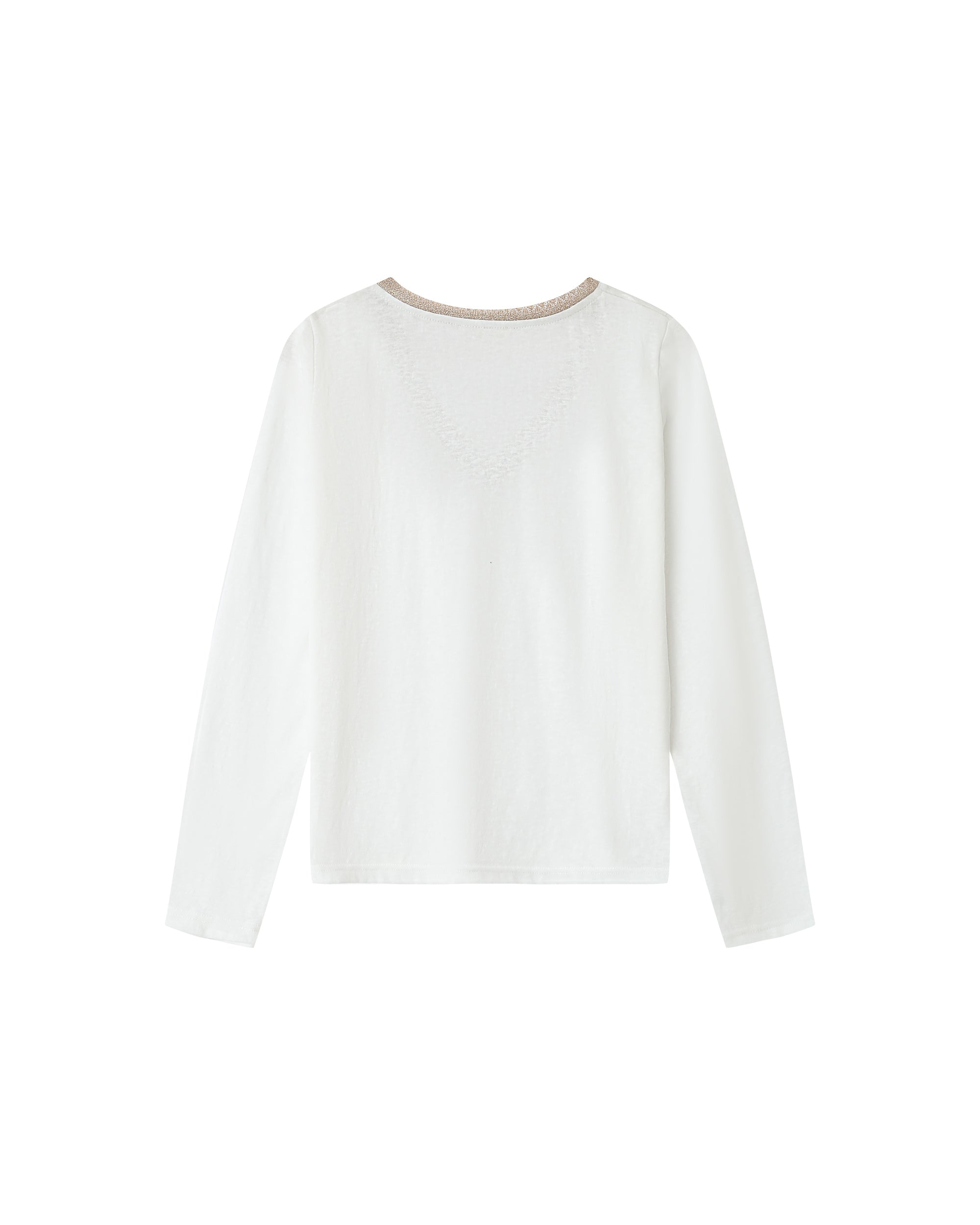 T-Shirt Col V Ivoire Selton