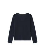 T-Shirt Col V Marine Selton
