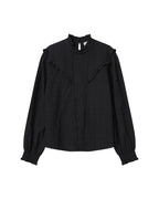 Frill Blouse Black Seduisante