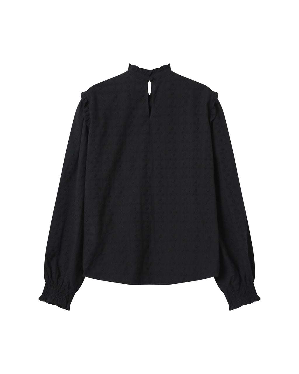 Frill Blouse Black Seduisante