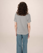 T-Shirt Col V Gris Stardust