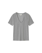 T-Shirt Col V Gris Stardust