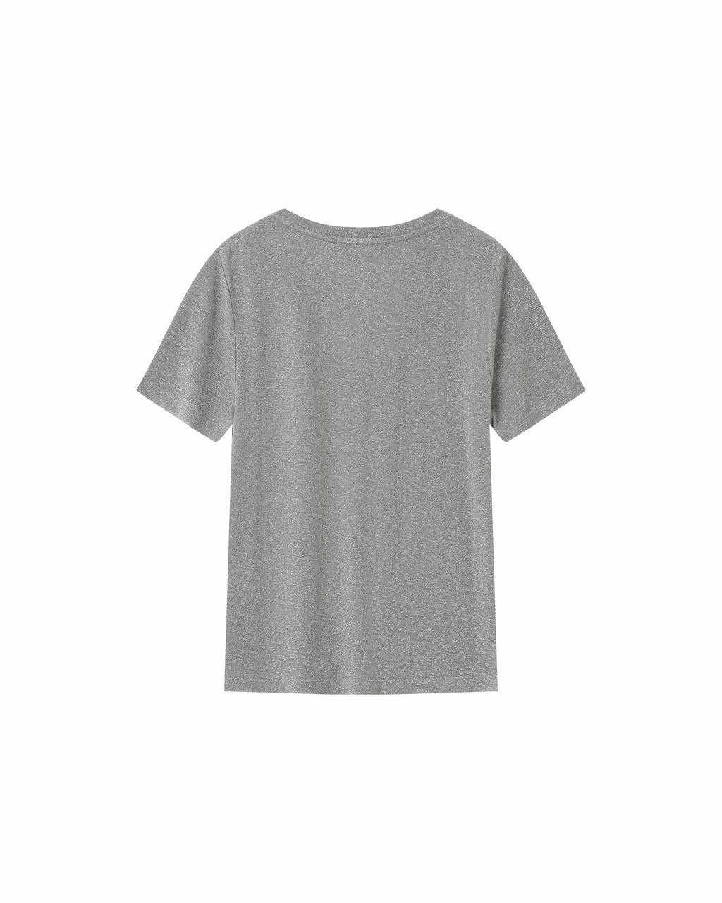 T-Shirt Col V Gris Stardust