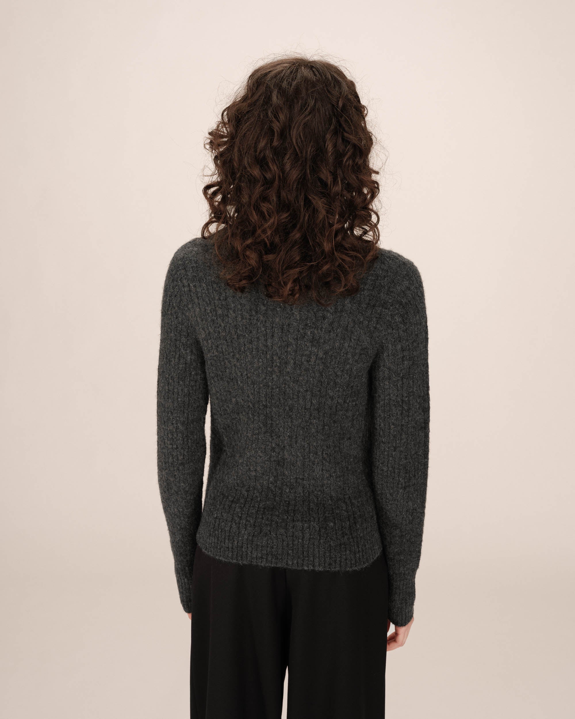 Cardigan Tricote Anthracite Samso
