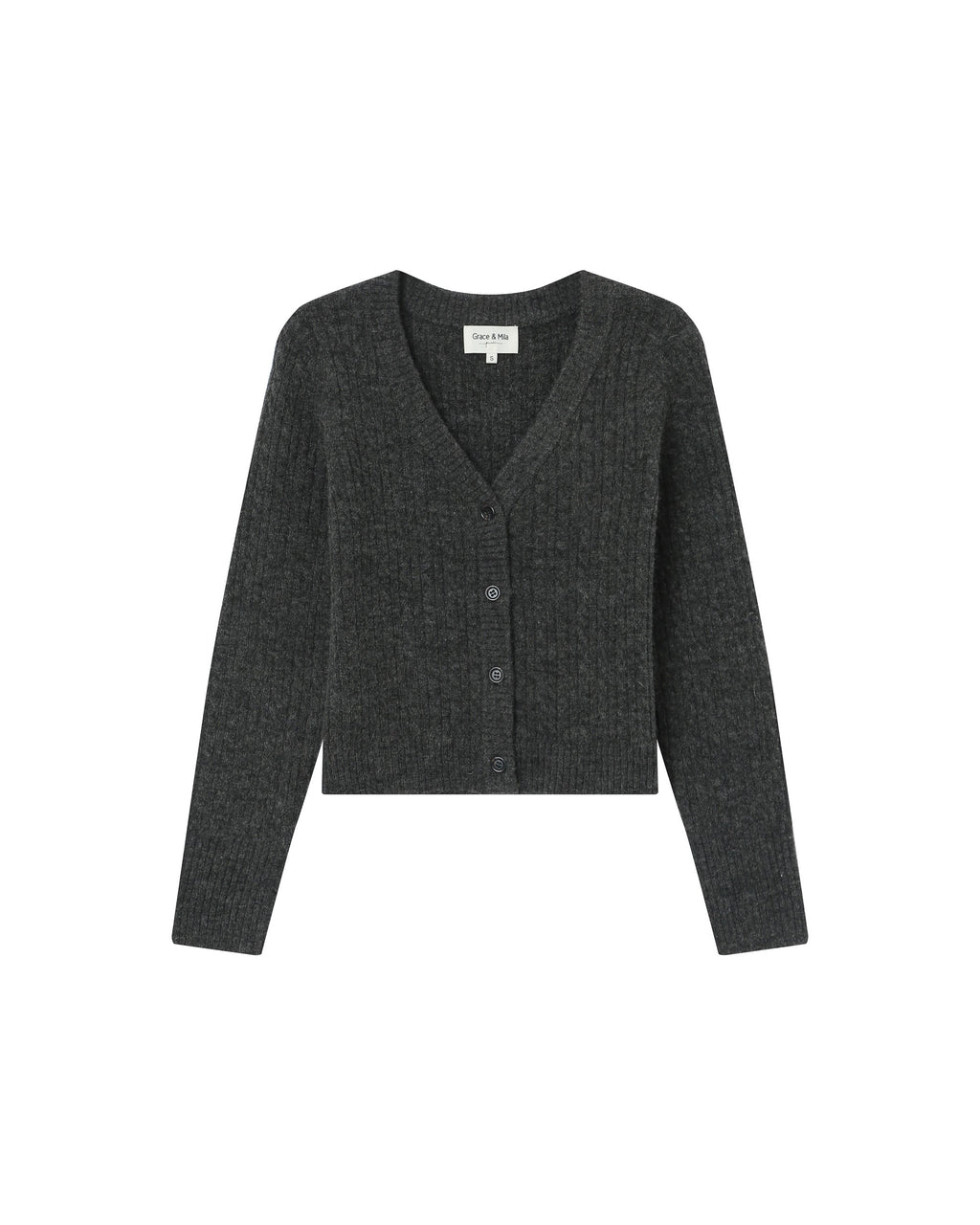 Cardigan Tricote Anthracite Samso
