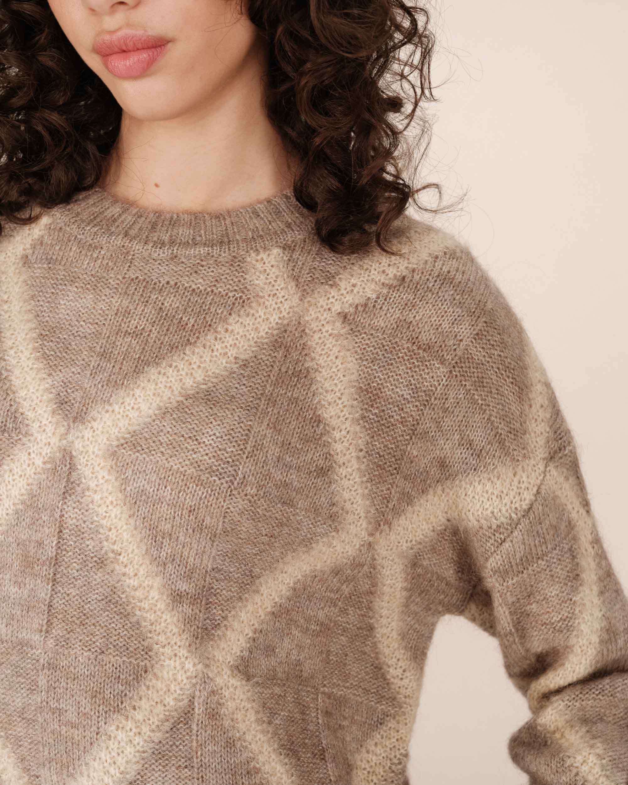 Greige Patterned Jumper Salinger