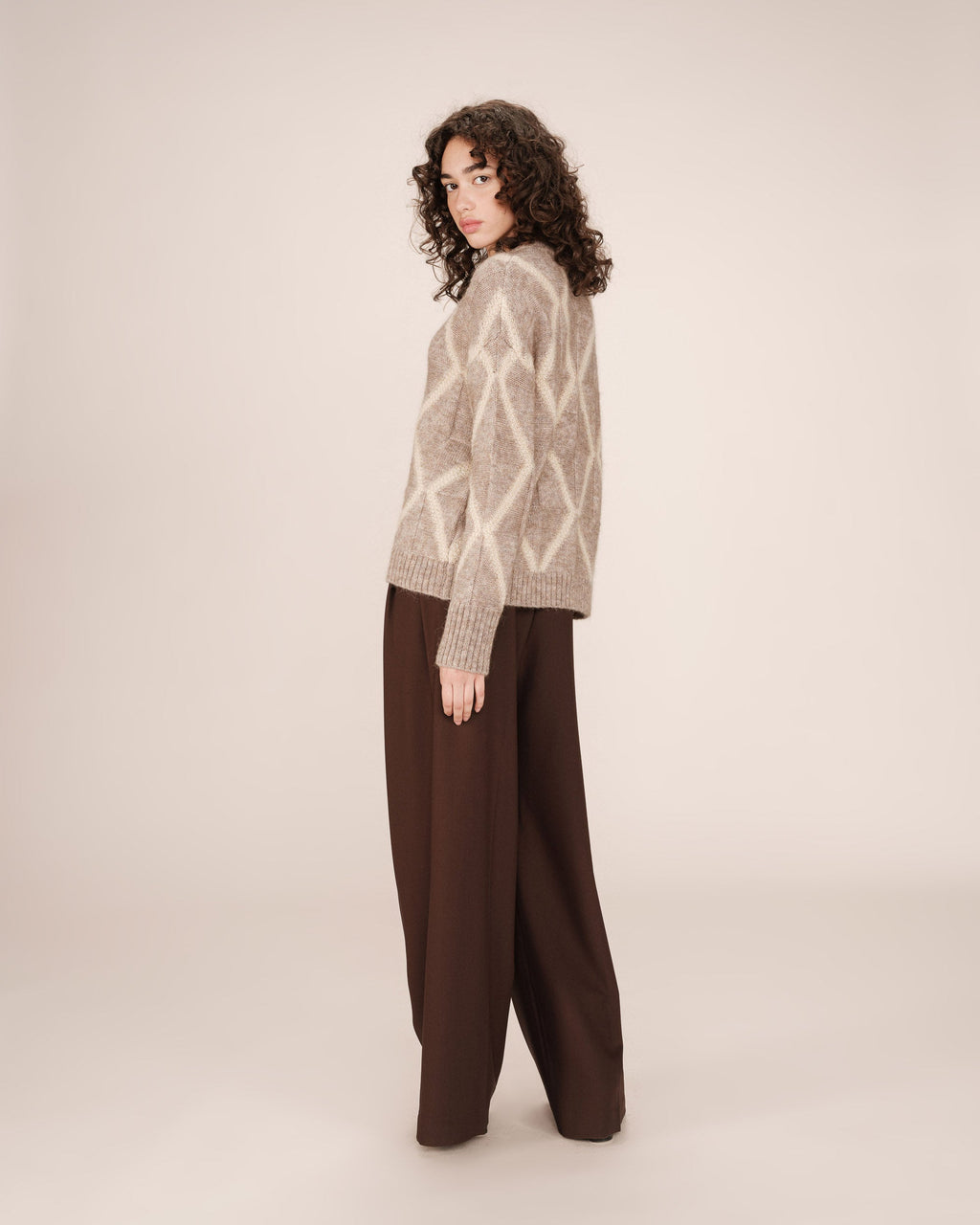 Greige Patterned Jumper Salinger