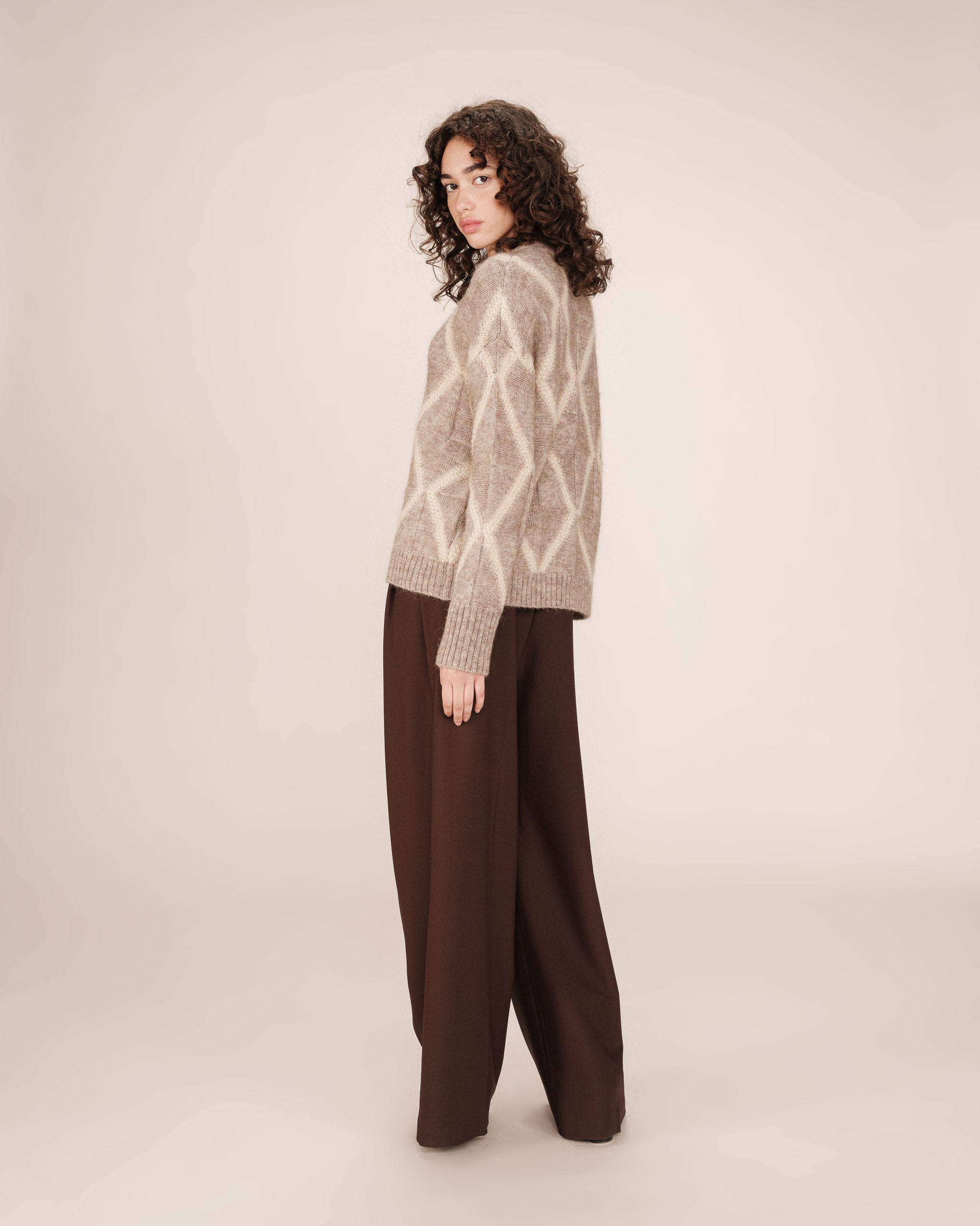 Greige Patterned Jumper Salinger