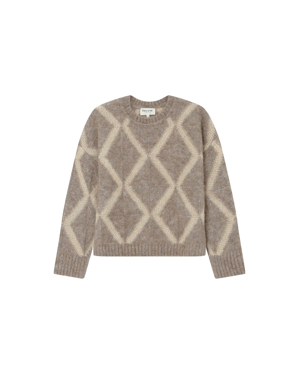 Greige Patterned Jumper Salinger