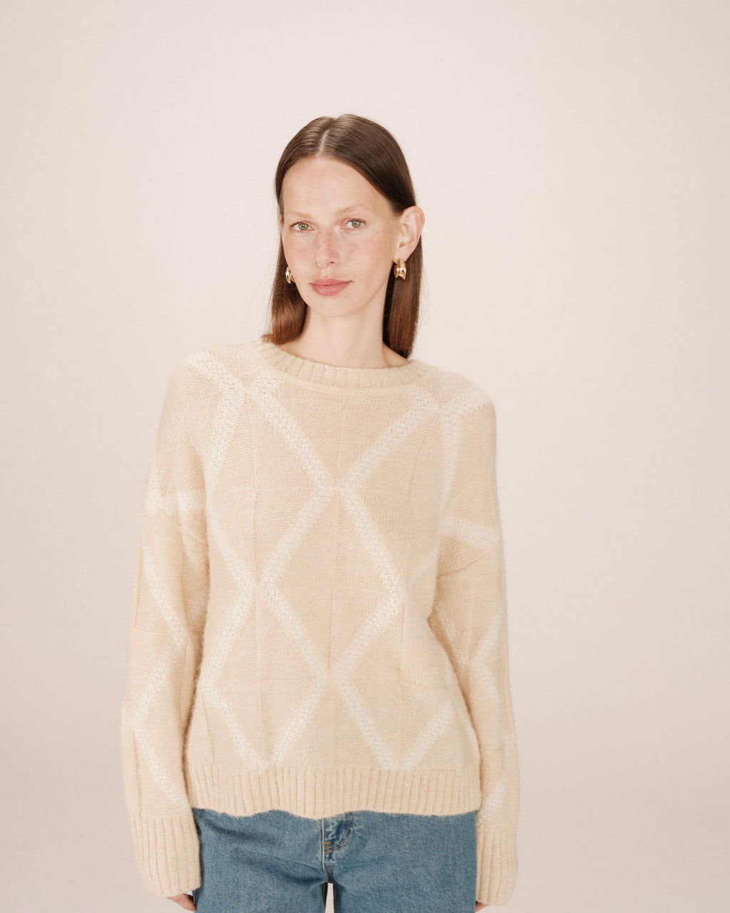 Pull À Motif Vanille Salinger