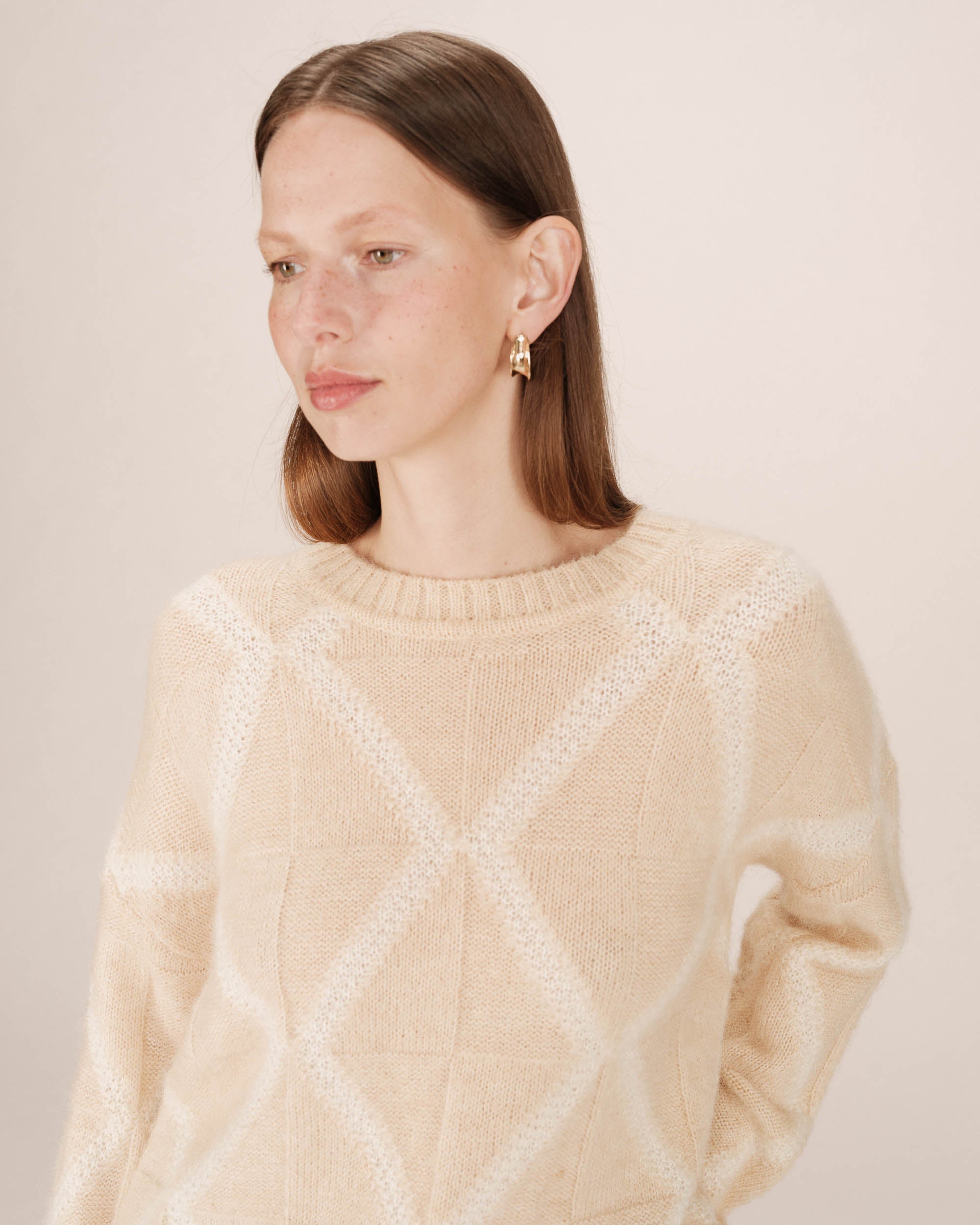 Pull À Motif Vanille Salinger