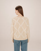 Pull À Motif Vanille Salinger