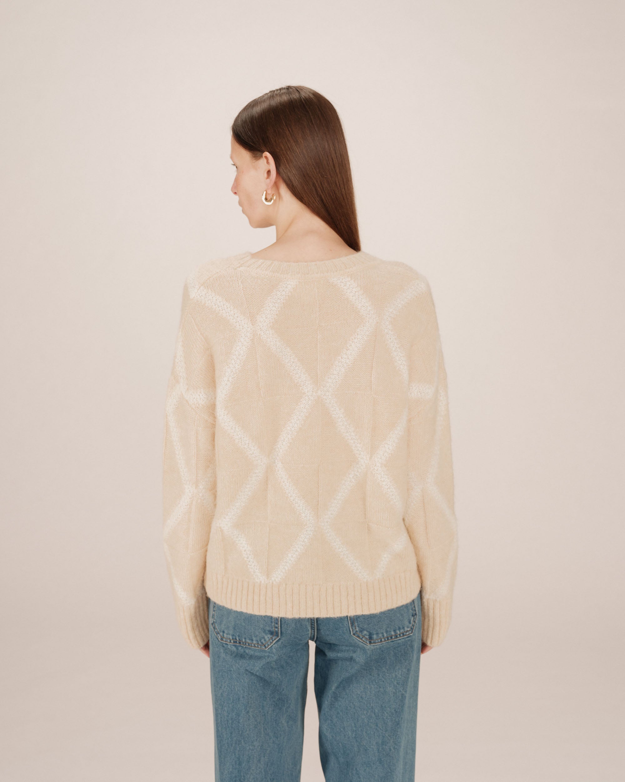 Pull À Motif Vanille Salinger