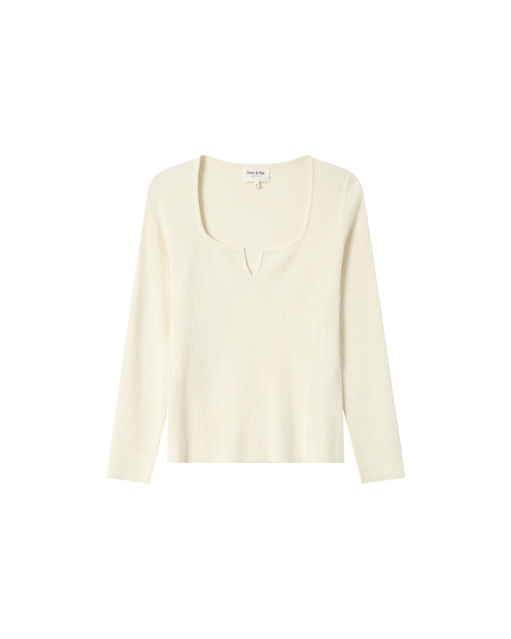 Pull Encolure Fendue Ecru Salem