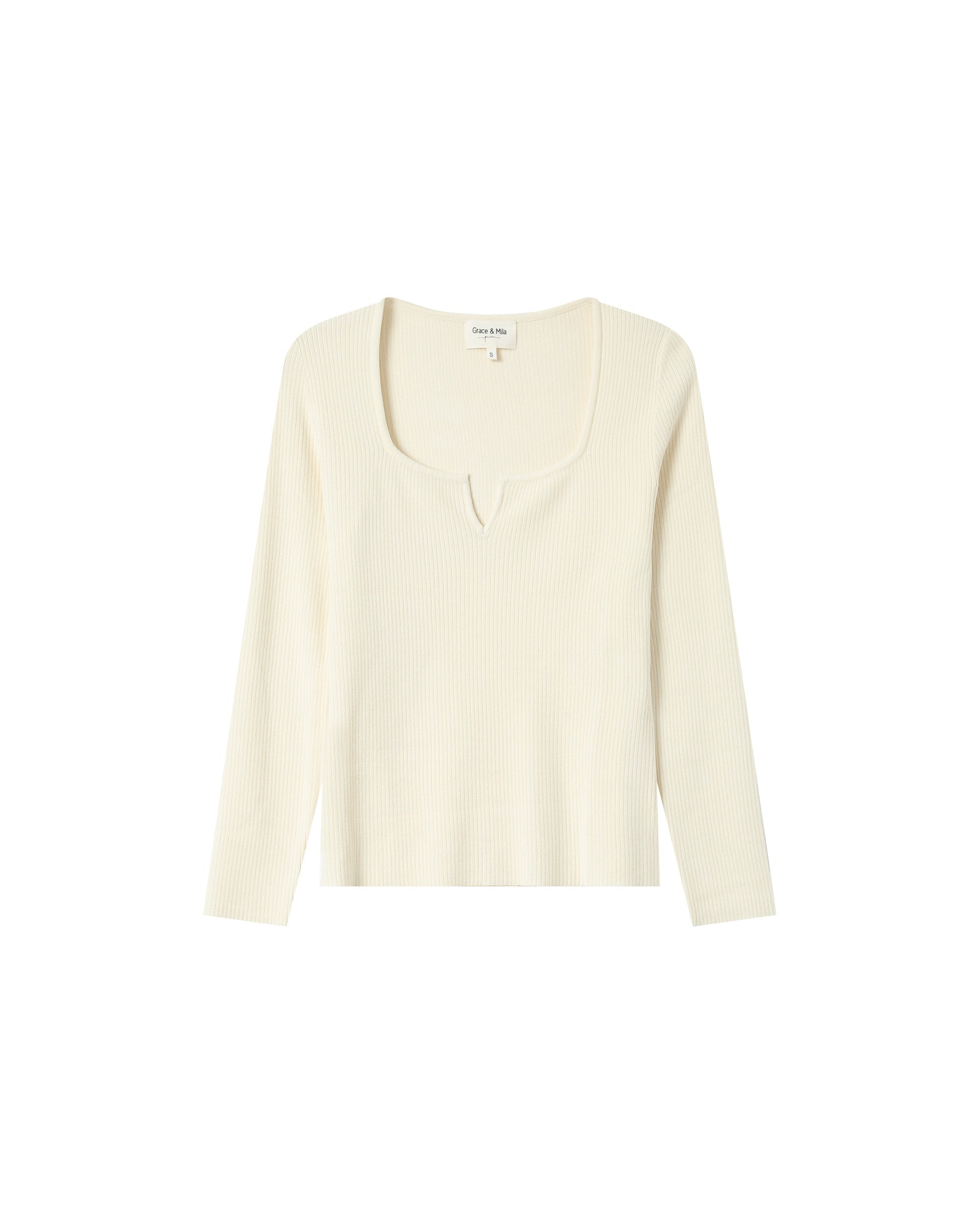Pull Encolure Fendue Ecru Salem