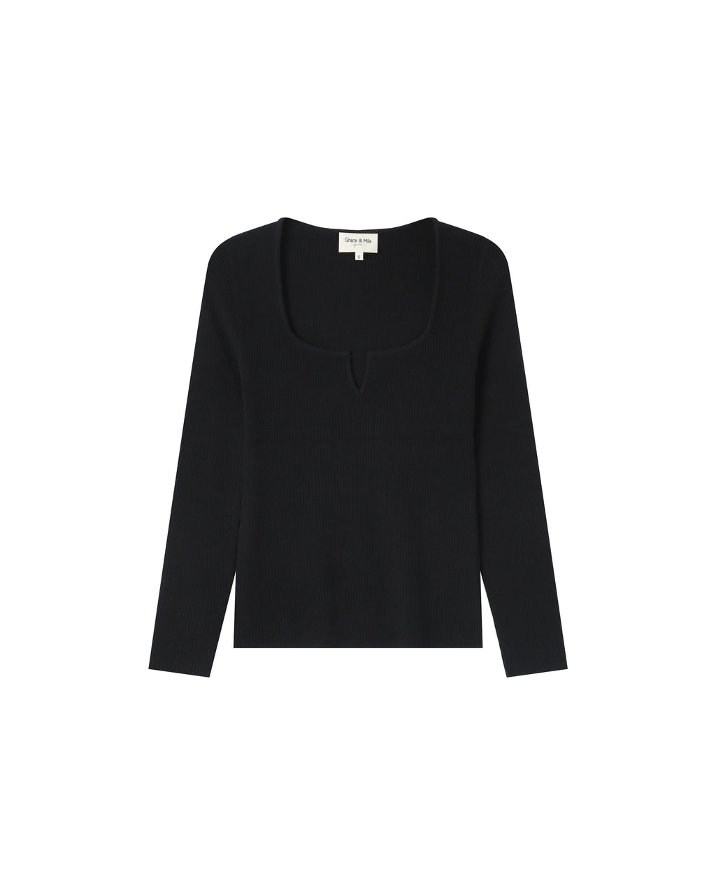 Black Slit-Neckline Jumper Salem