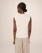Ecru Sleeveless Jumper Say