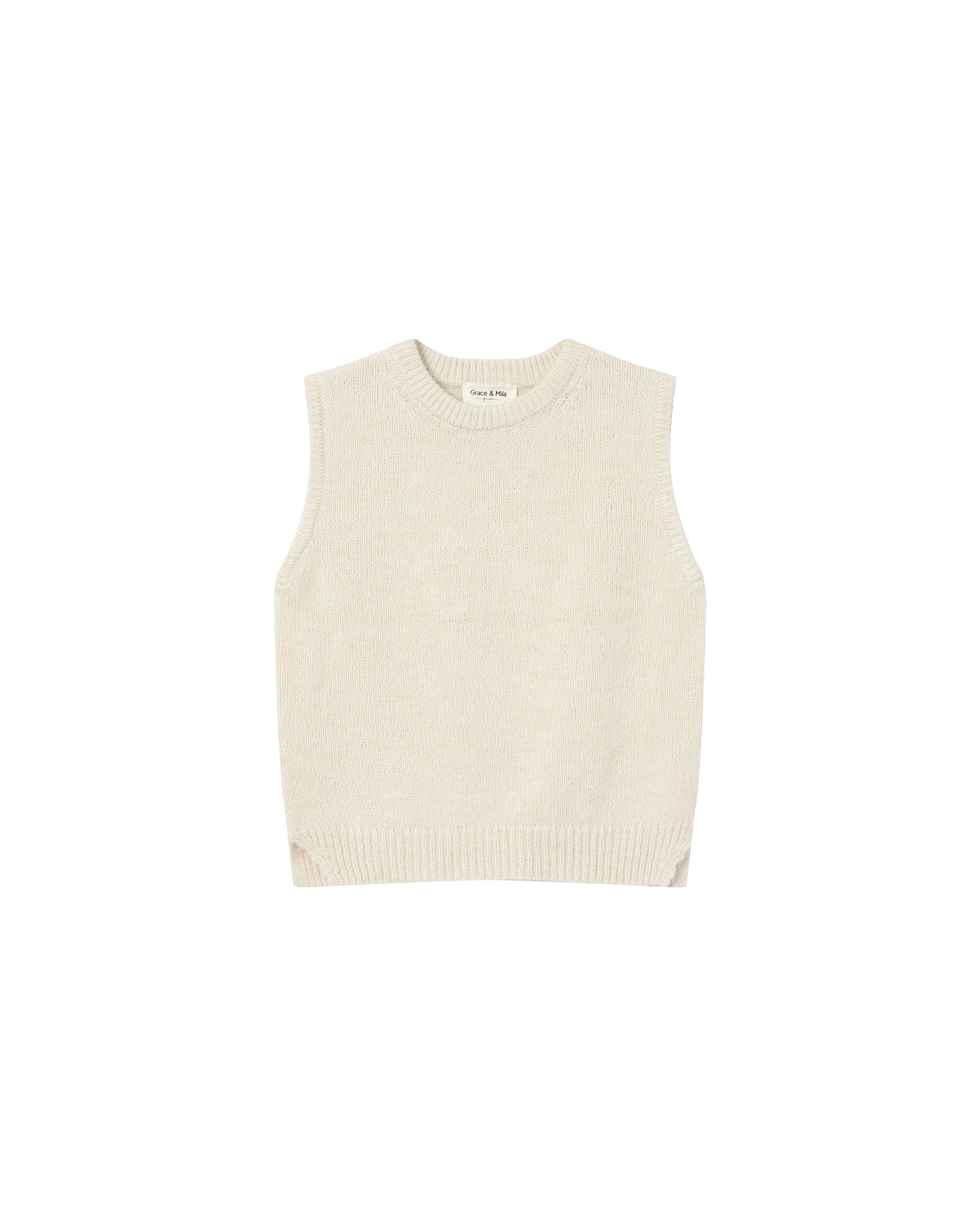 Ecru Sleeveless Jumper Say