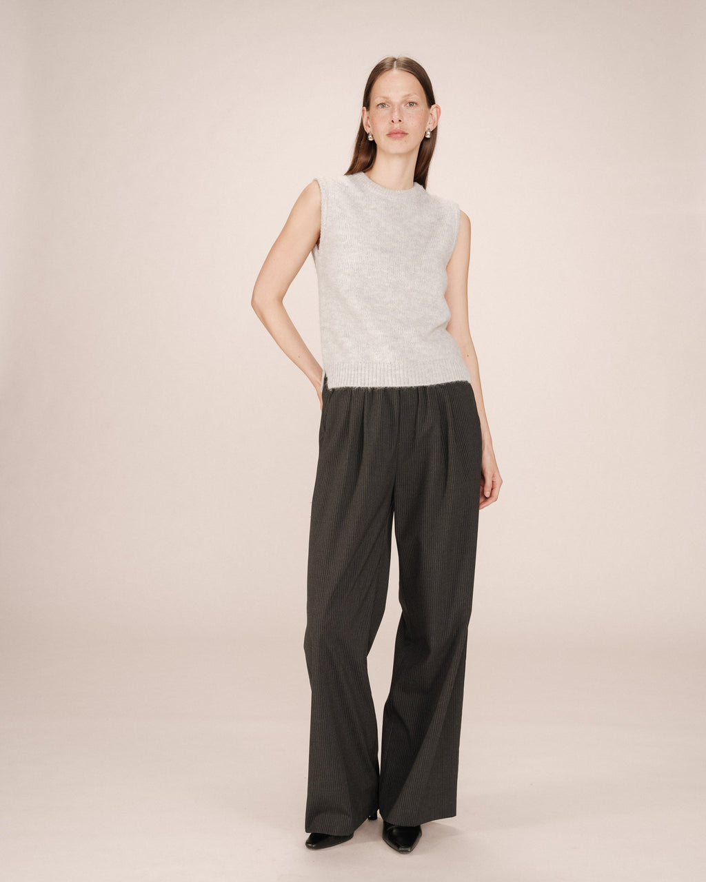 Pull Sans Manches Gris Say