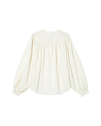 Ecru Tied Neck Blouse Serinda