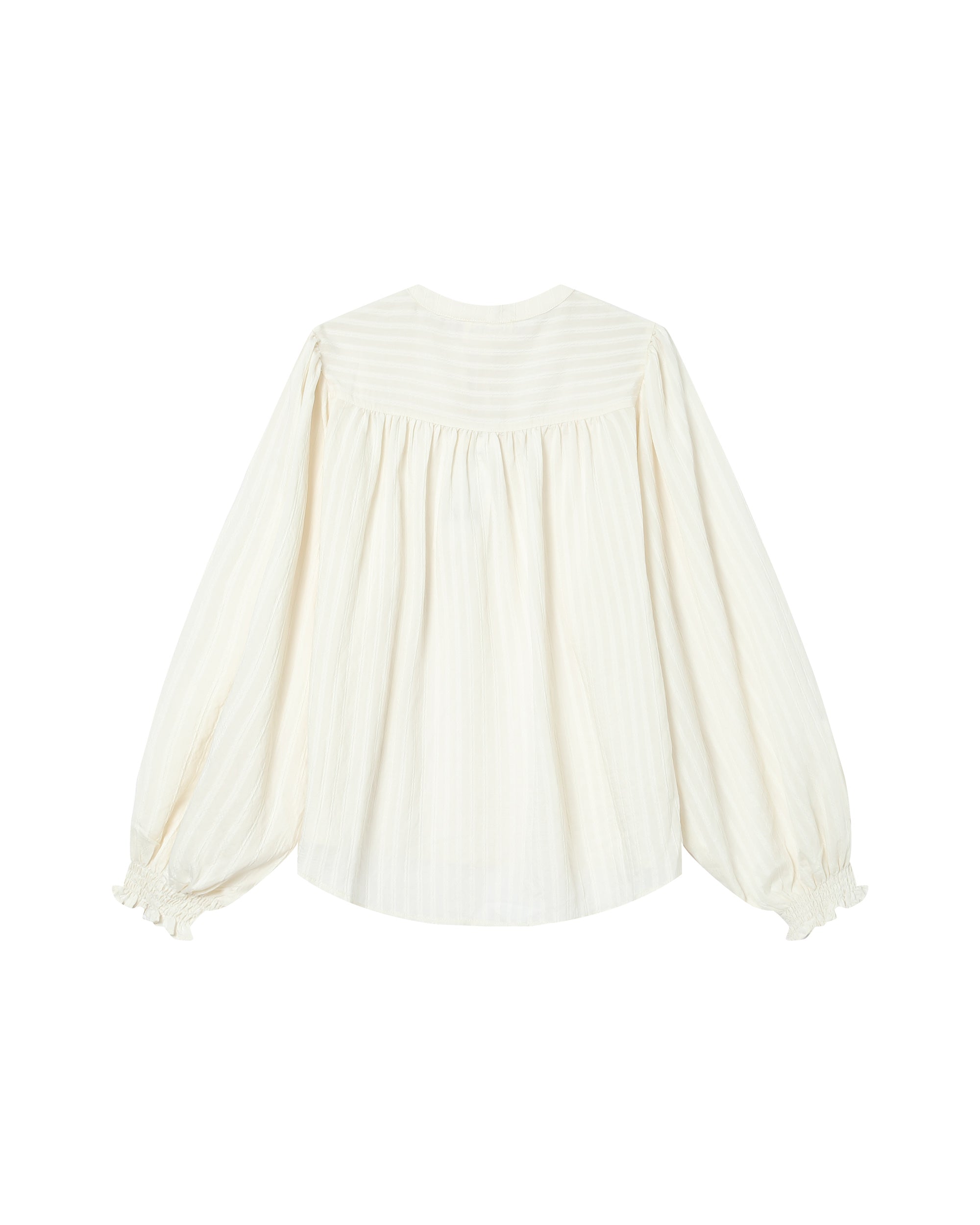Ecru Tied Neck Blouse Serinda