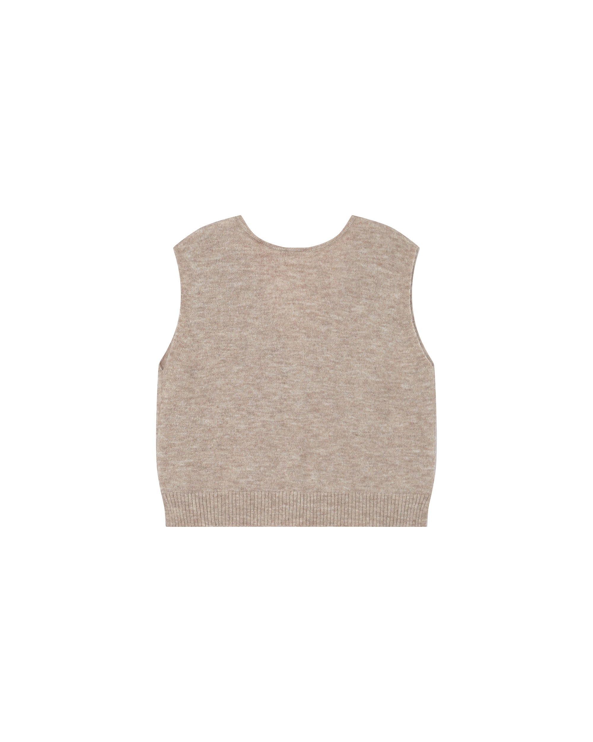 Cardigan Sans Manches Beige Santa