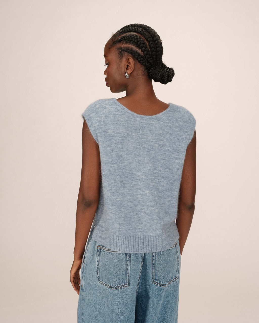 Sleeveless Cardigan Bleuet Santa