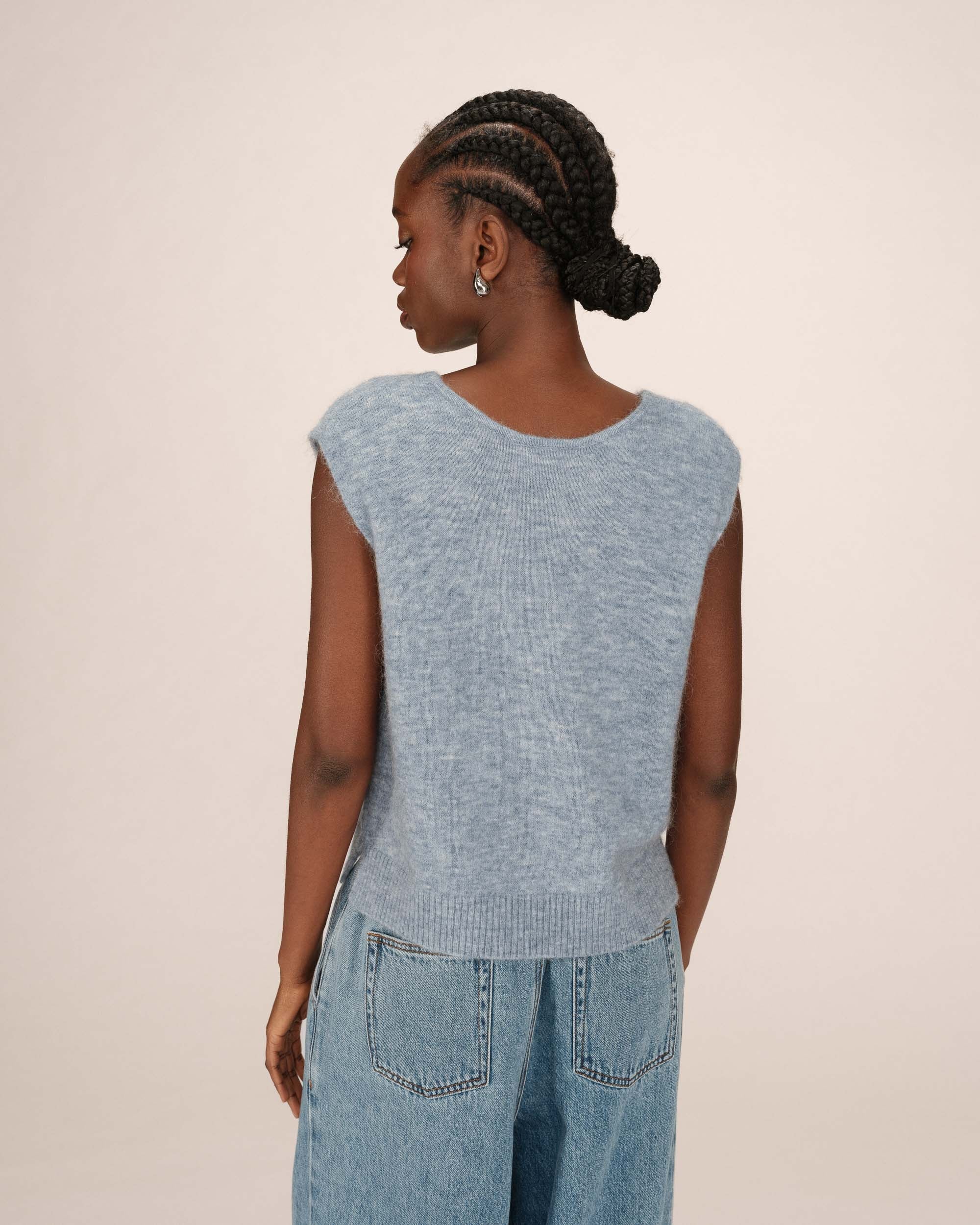 Sleeveless Cardigan Bleuet Santa