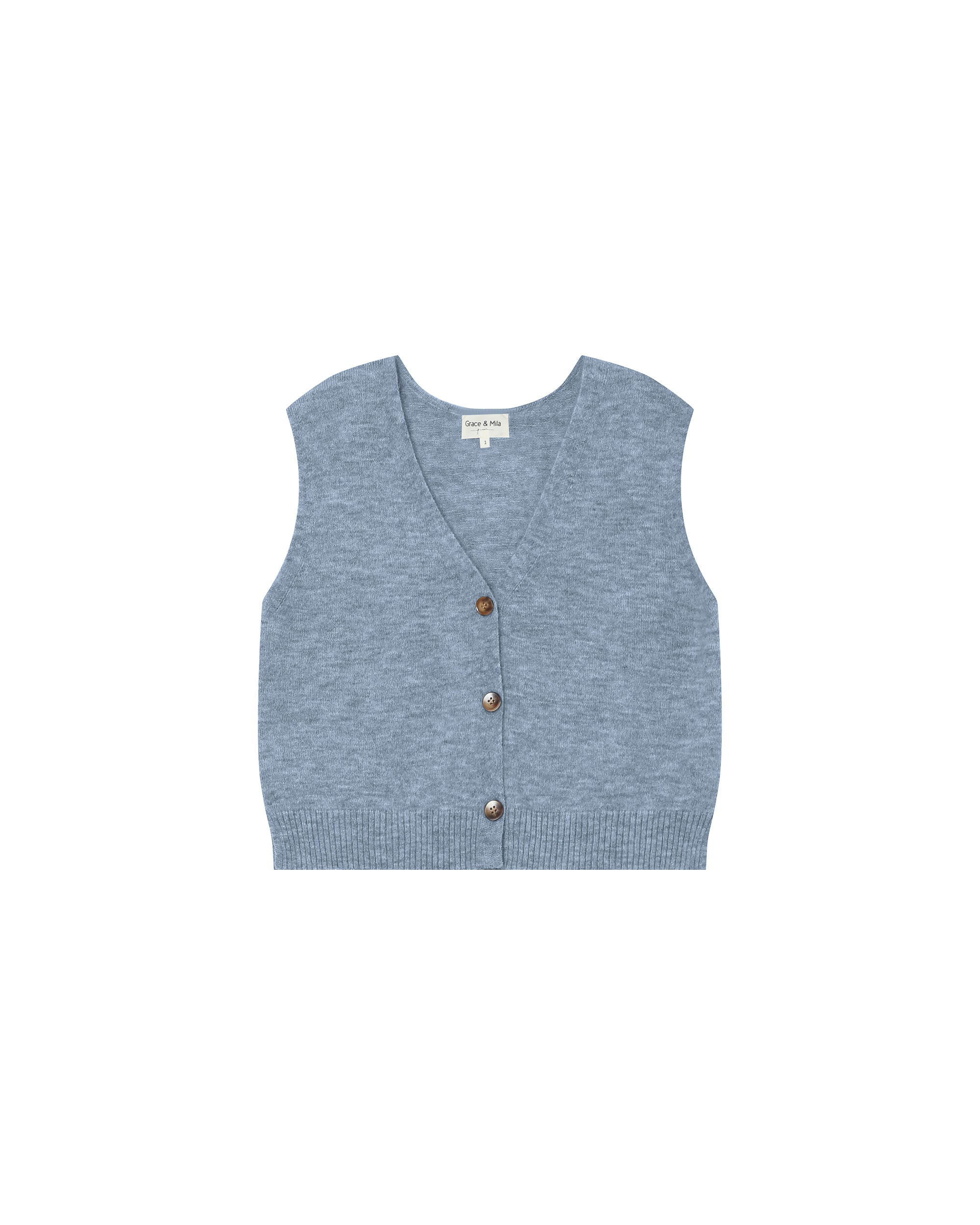Sleeveless Cardigan Bleuet Santa