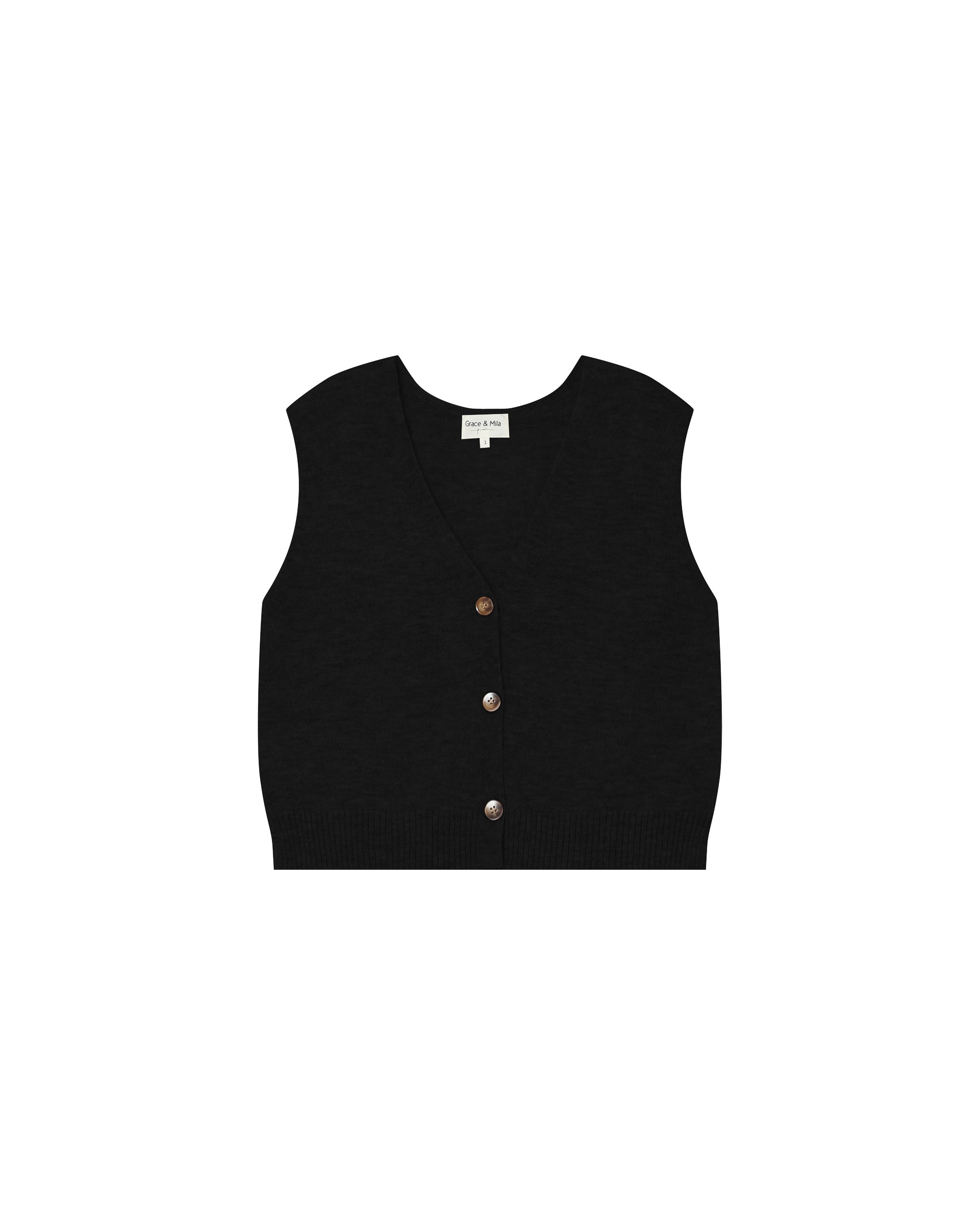 Cardigan Sans Manches Chocolat Santa
