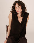 Cardigan Sans Manches Chocolat Santa