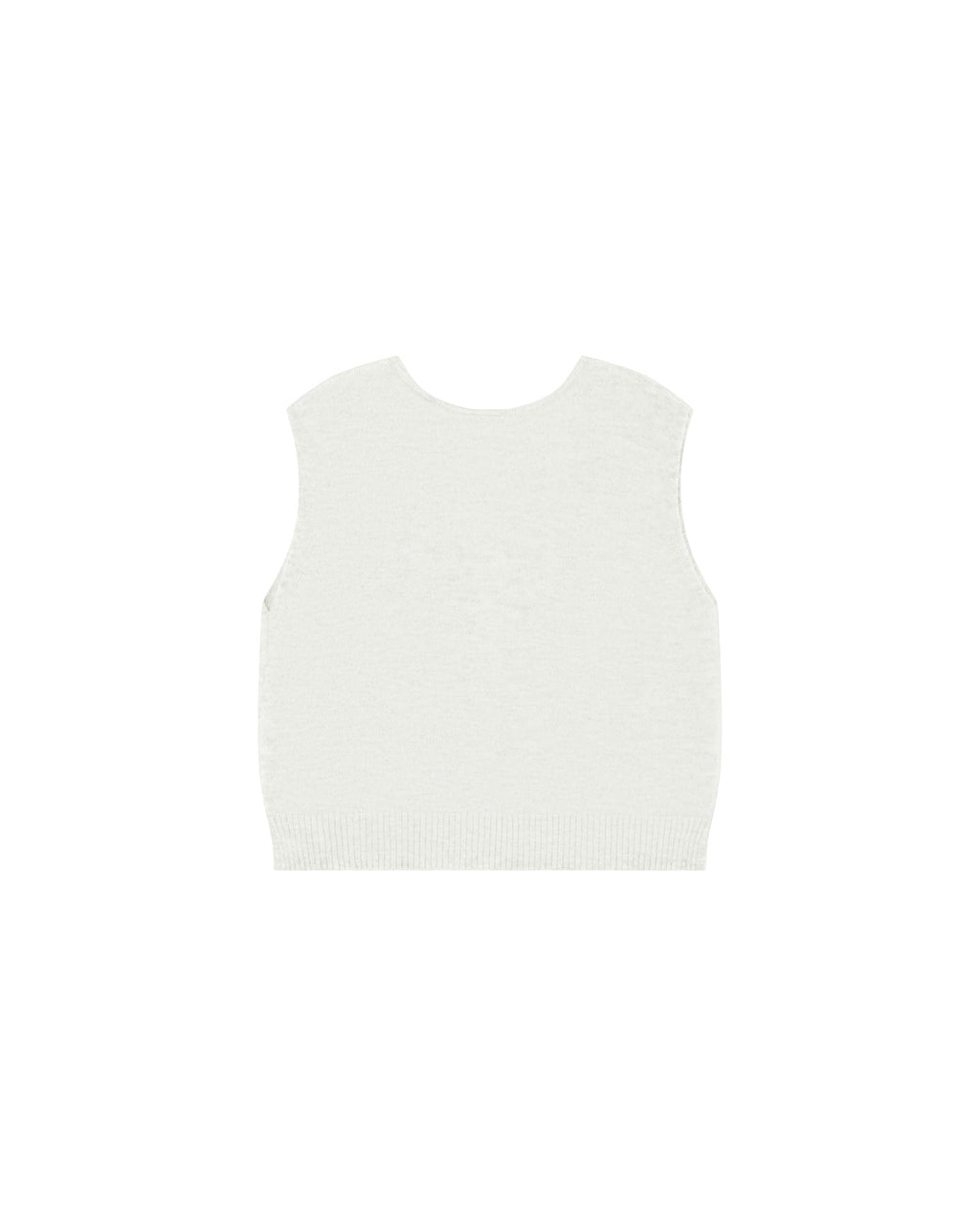 Cardigan Sans Manches Ivoire Santa