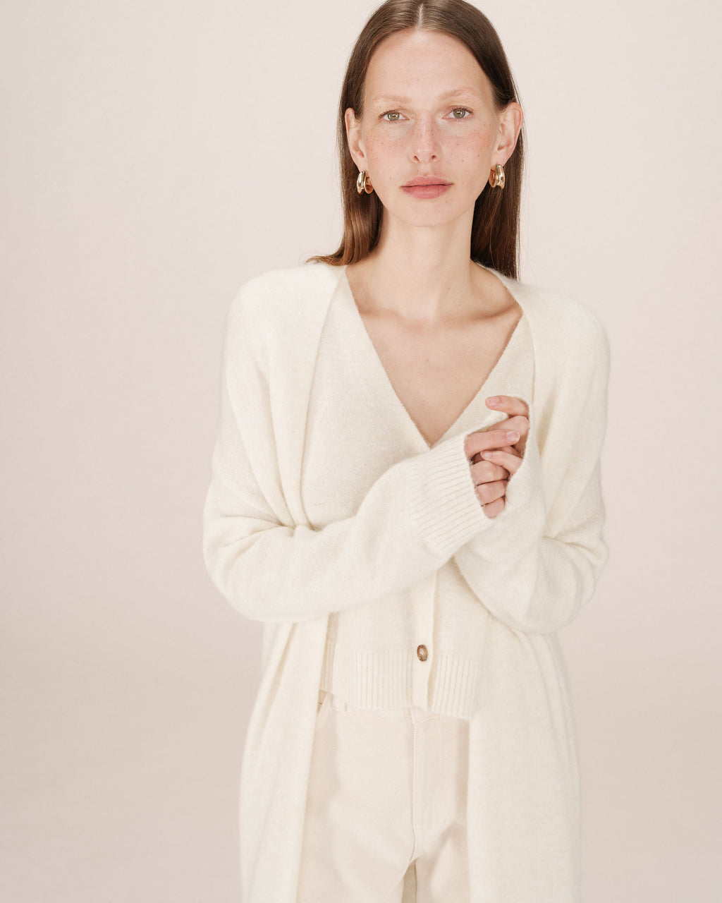 Cardigan Long Ivoire Santiago